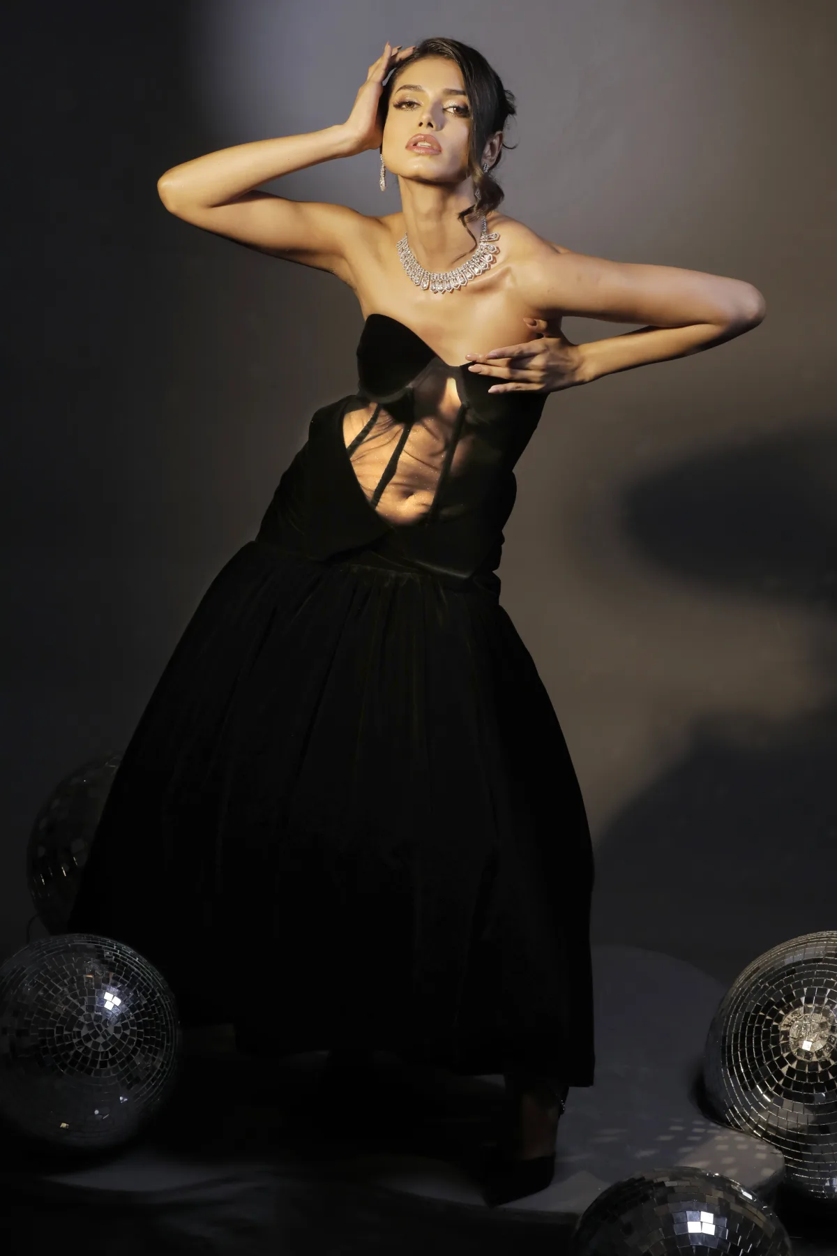 Illusion Corset Ball Gown